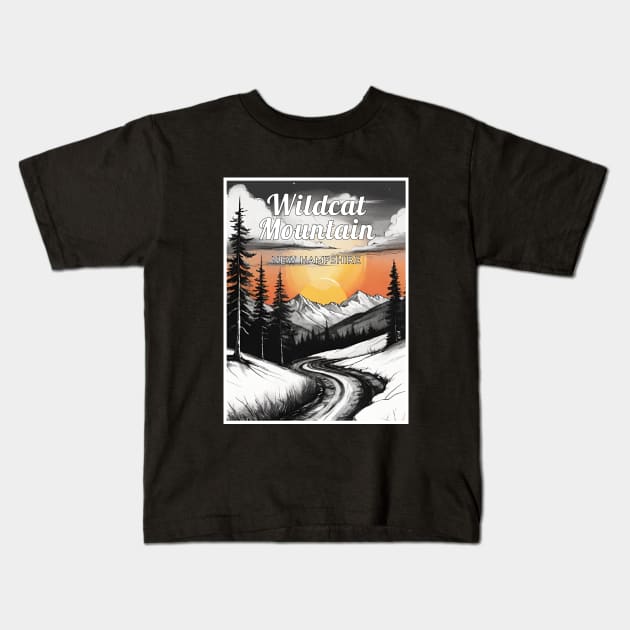 Wildcat mountain new hampshire usa ski Kids T-Shirt by UbunTo